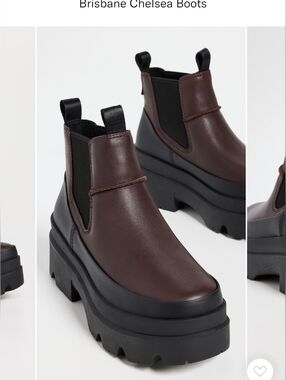 Ugg Women's Brisbane Chelsea Waterproof Platform Boots - Burnt Cedar Size 8.5